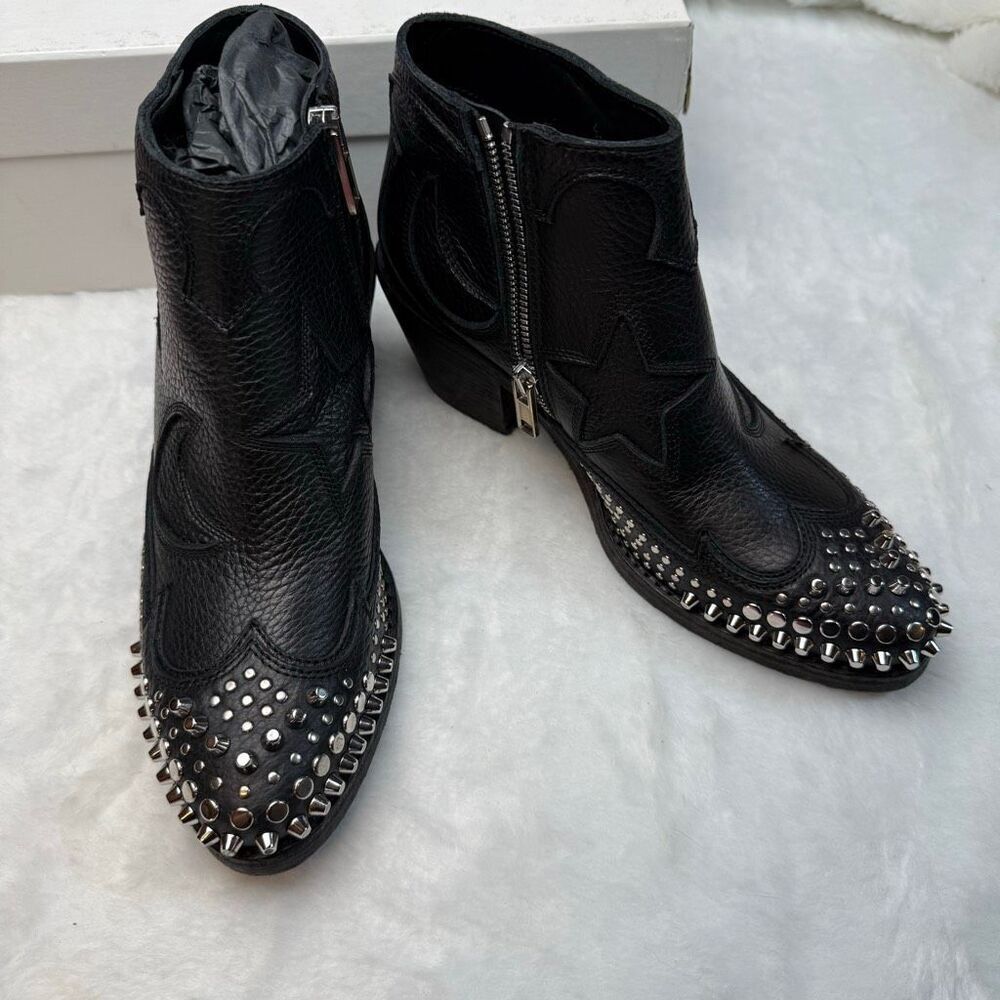 ALEXANDER MCQUEEN Star and moon studded booties size 37 - Picture 9 of 14